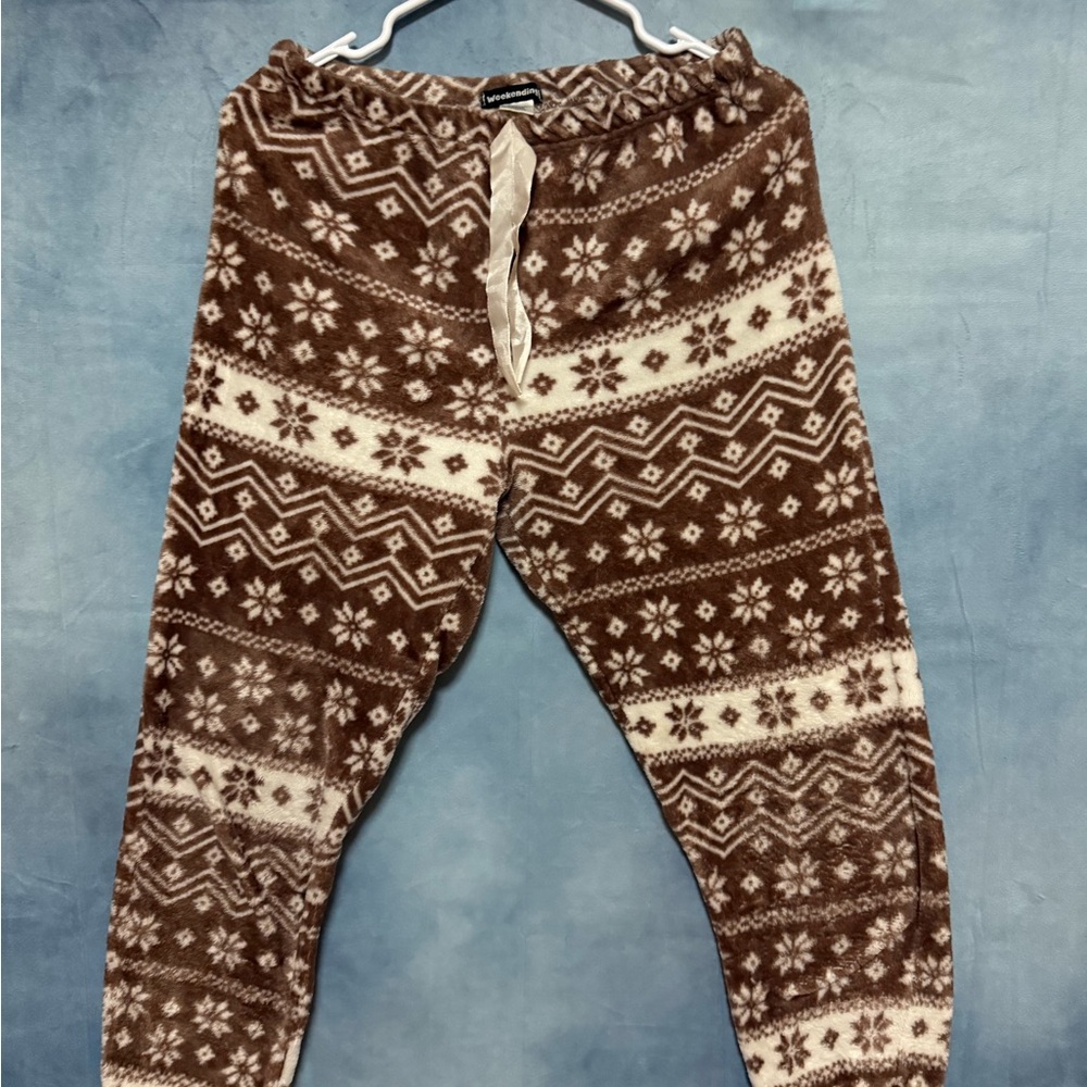 Wonder Nation Brown and Cream Patterned Kids Joggers